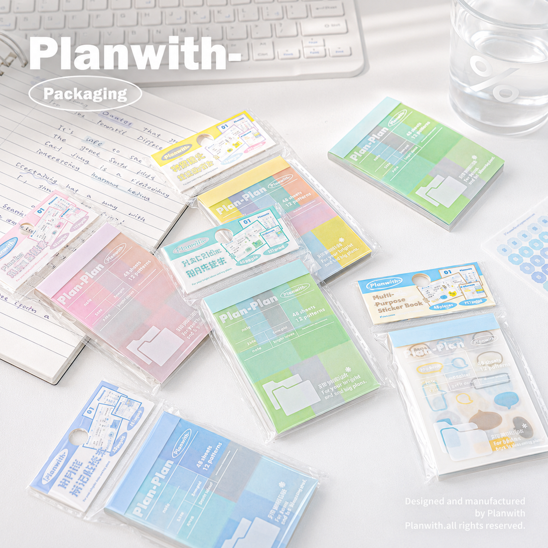 Planwith Multi-Functional Mark Sticky Note Book by Planwith - color option view for aesthetic stationery | Lumiyear