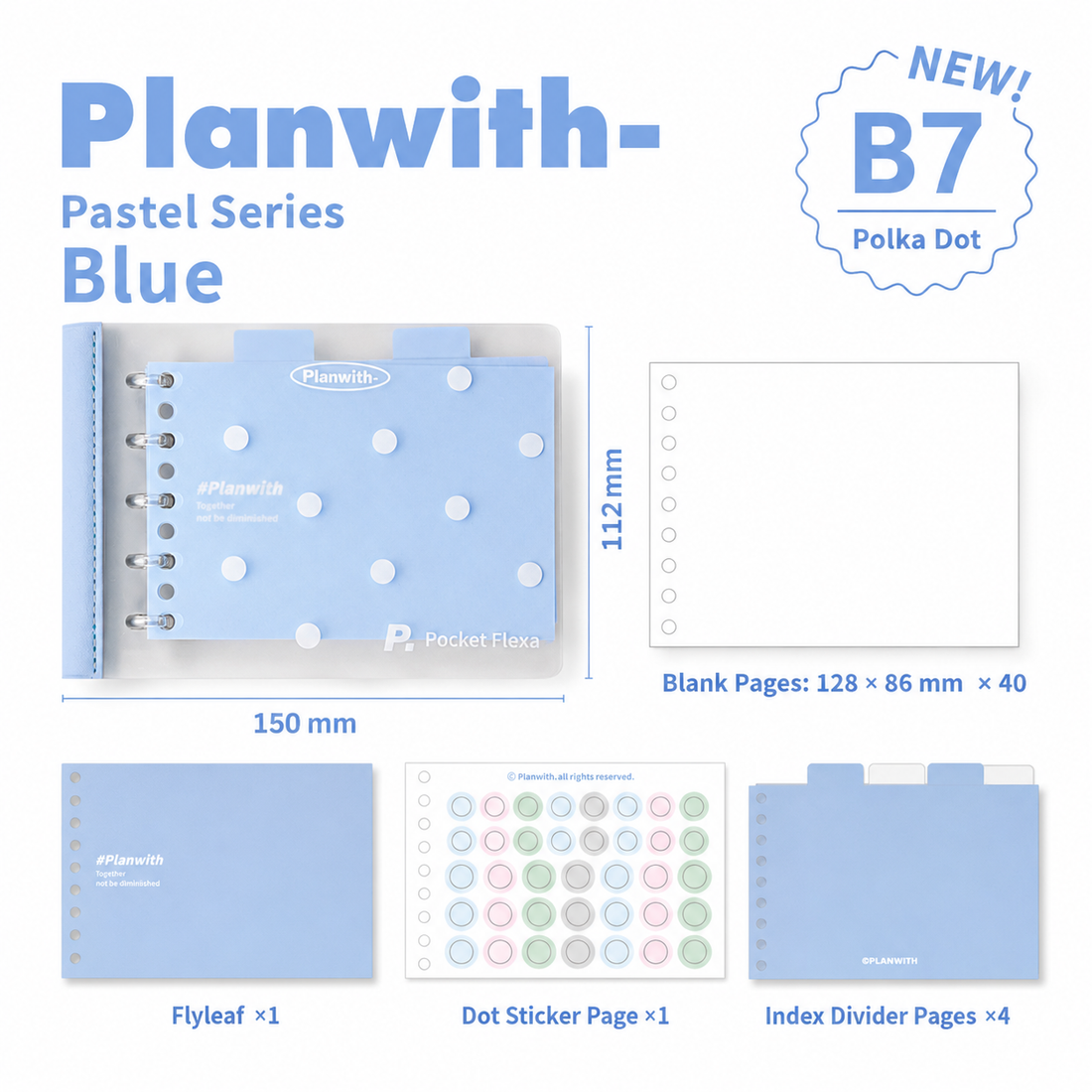 Planwith Pastel Series B7 Mini Loose-Leaf Notebook