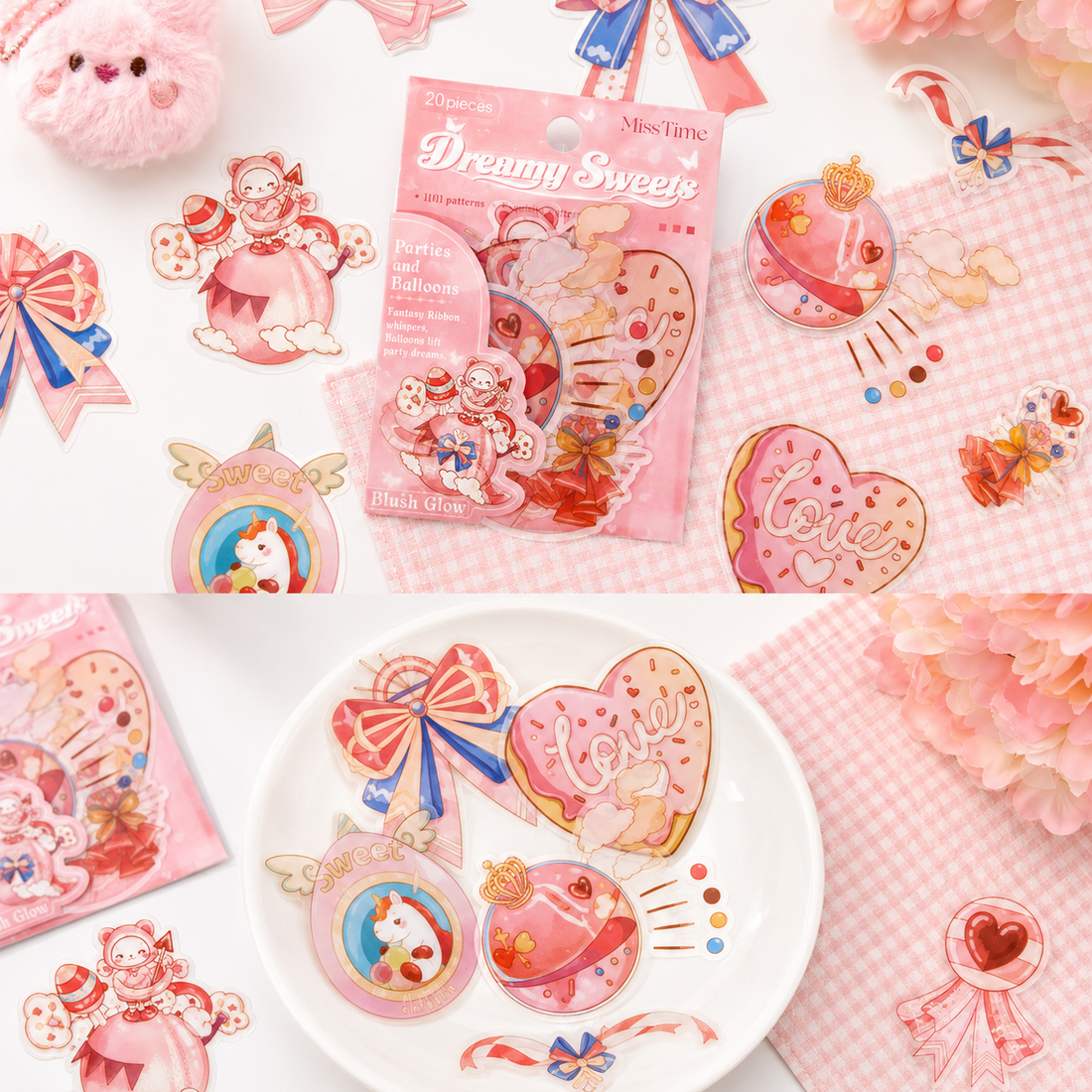MISSTIME Dreamy Sweets Series PET Sticker Pack by MISSTIME - color option view for scrapbook decoration | Lumiyear