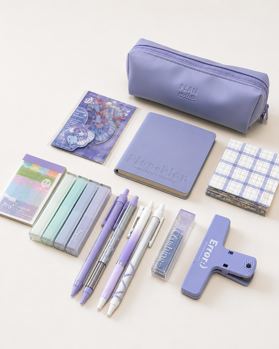 Aesthetic Purple Stationery Gift Set | Planwith & ROSYPOSY