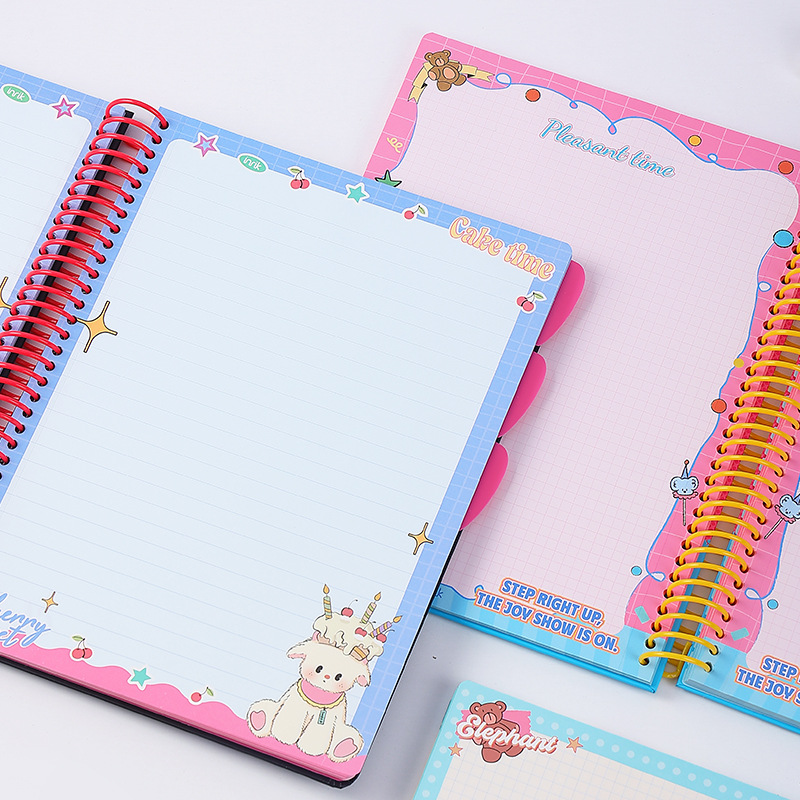 A4 Spiral Notebook with Elastic Band by inrik - color option view for journaling notebook | Lumiyear
