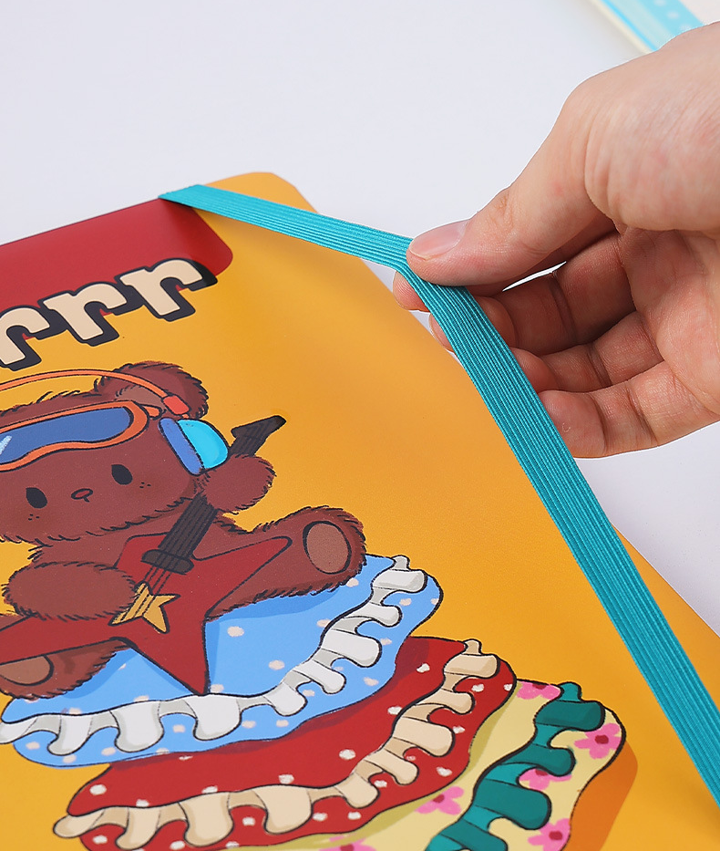 A4 Spiral Notebook with Elastic Band by inrik - inside detail for journaling notebook | Lumiyear