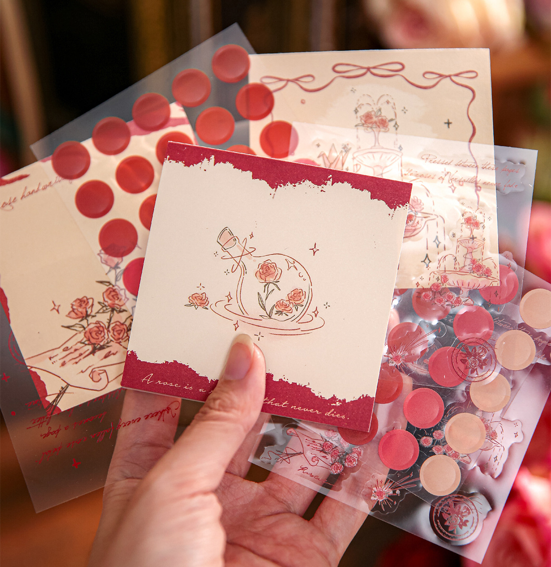 "Rose's Letter" Series Premium Memo Pad by mr.paper - main product view for aesthetic stationery | Lumiyear