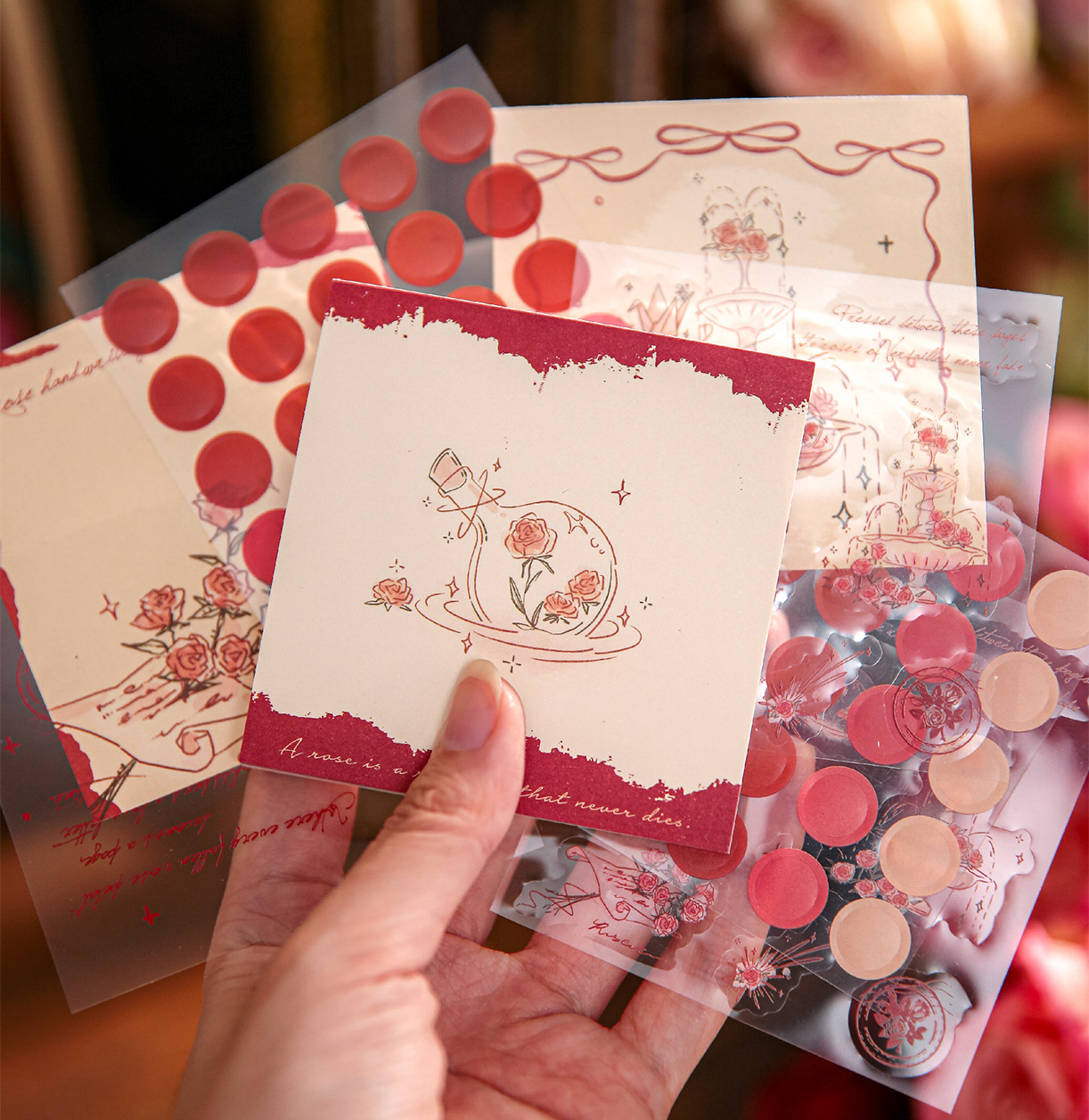 "Rose's Letter" Series Premium Memo Pad by mr.paper - main product view for aesthetic stationery | Lumiyear
