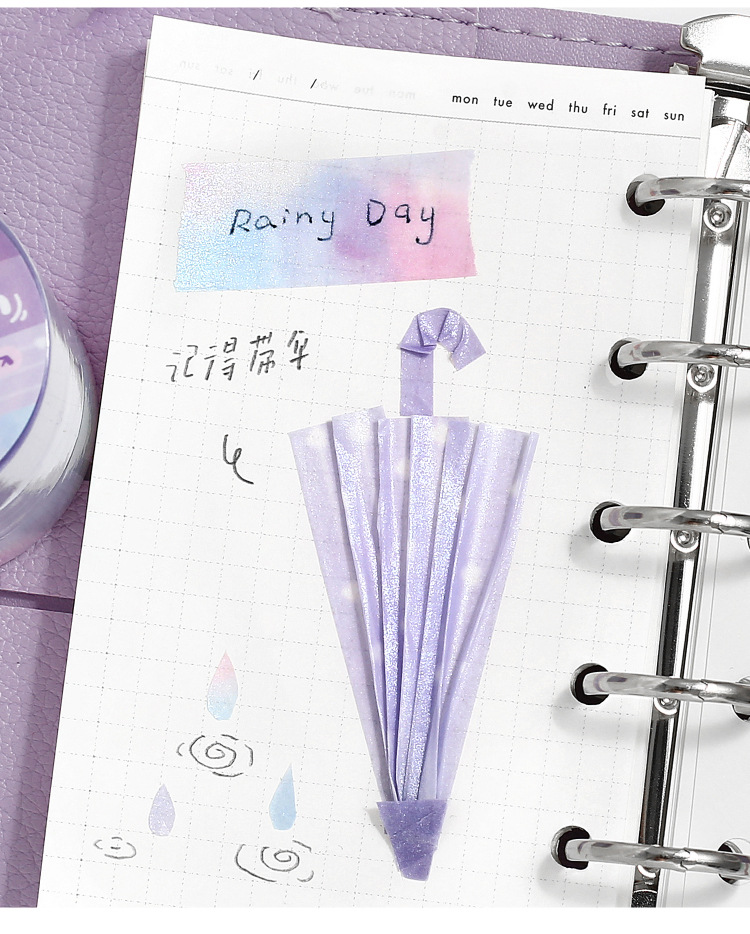 Soft Candy Diary Pearlescent Washi Tape Set (3 Rolls)