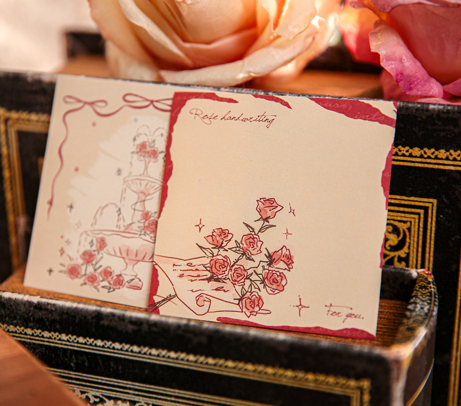 "Rose's Letter" Series Premium Memo Pad by mr.paper - inside detail for aesthetic stationery | Lumiyear
