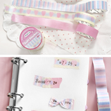 Soft Candy Diary Pearlescent Washi Tape Set (3 Rolls)