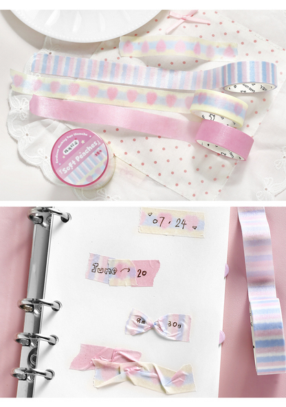 Soft Candy Diary Pearlescent Washi Tape Set (3 Rolls)