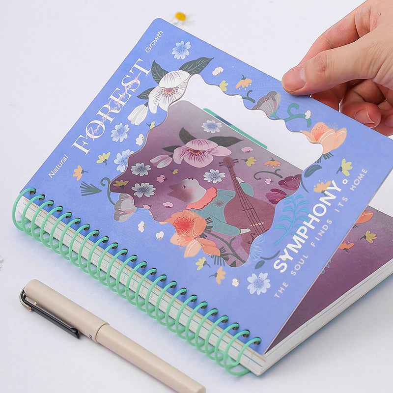 "Symphony of the Wild" A5 Large Spiral Notebook by inrik - color option view for journaling notebook | Lumiyear