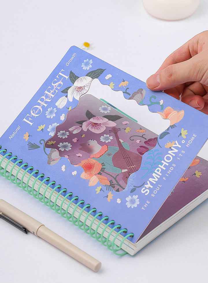 "Symphony of the Wild" A5 Large Spiral Notebook by inrik - color option view for journaling notebook | Lumiyear