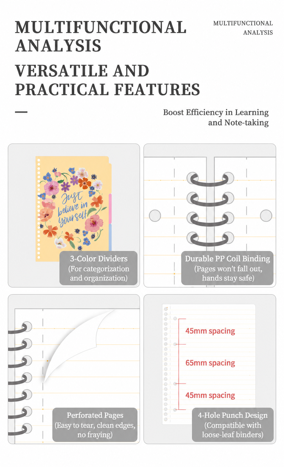 "Symphony of the Wild" A5 Large Spiral Notebook by inrik - color option view for journaling notebook | Lumiyear