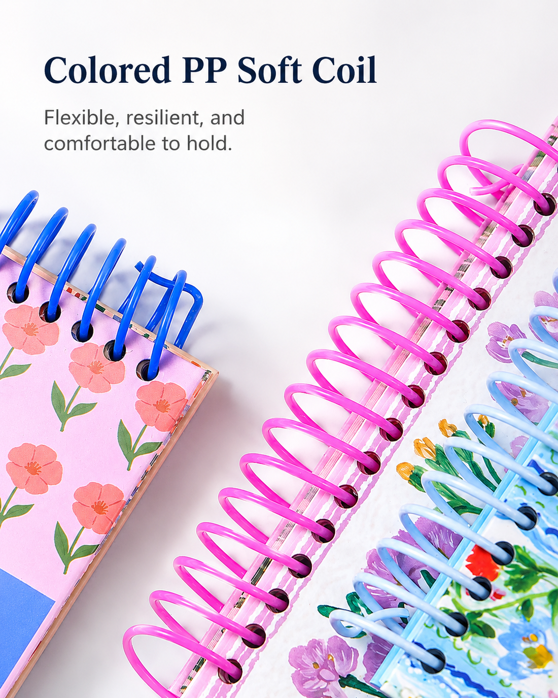 "Pastoral Florals" A5 Top-Flip Spiral Notebook by inrik - color option view for journaling notebook | Lumiyear