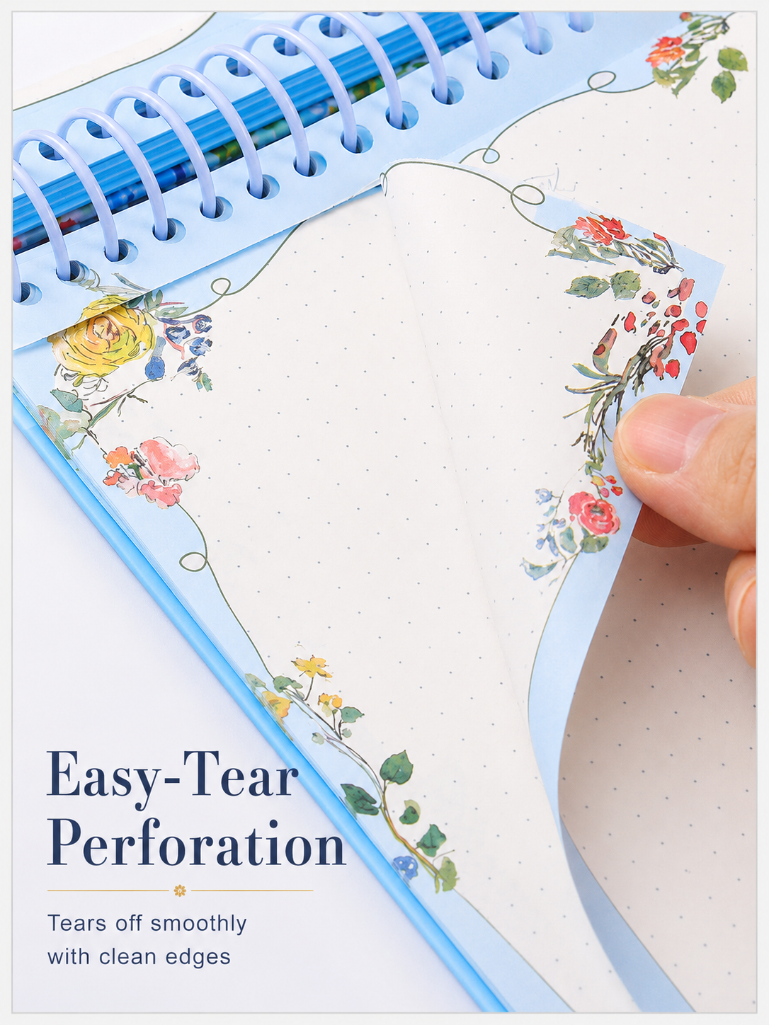 "Pastoral Florals" A5 Top-Flip Spiral Notebook by inrik - color option view for journaling notebook | Lumiyear