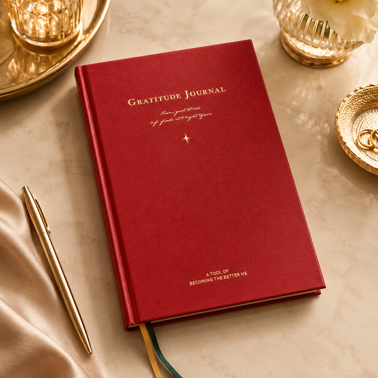 "Gratitude Journal" Inner Growth Handbook by chupin - detail view for journaling notebook | Lumiyear