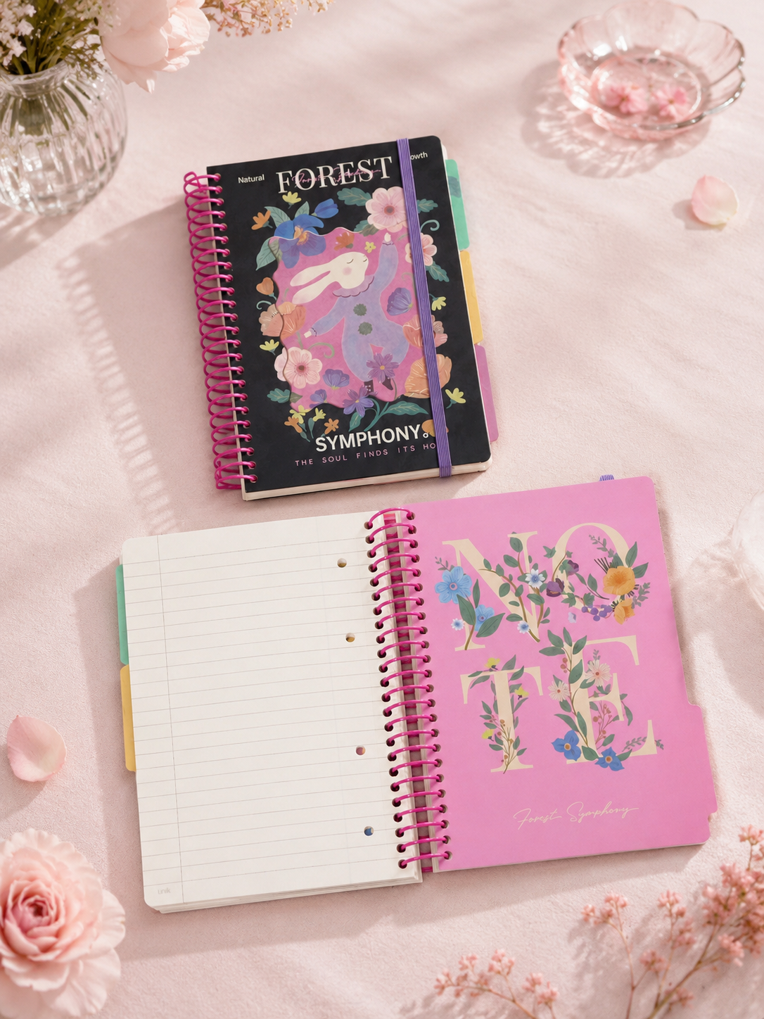 "Symphony of the Wild" A5 Large Spiral Notebook by inrik - packaging view for journaling notebook | Lumiyear