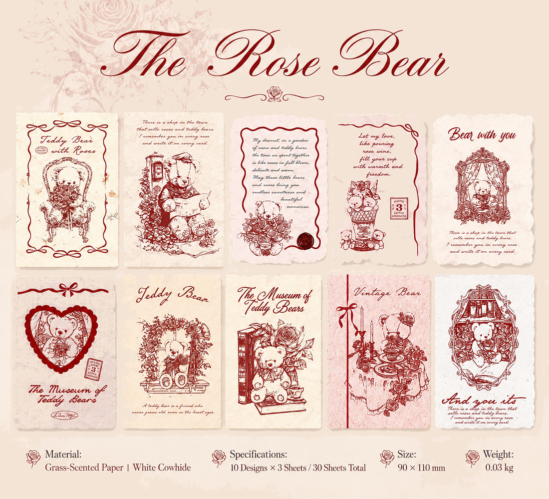 "Mark of Memories" Series Light Retro Sticker by mr.paper - lifestyle stationery view for scrapbook decoration | Lumiyear