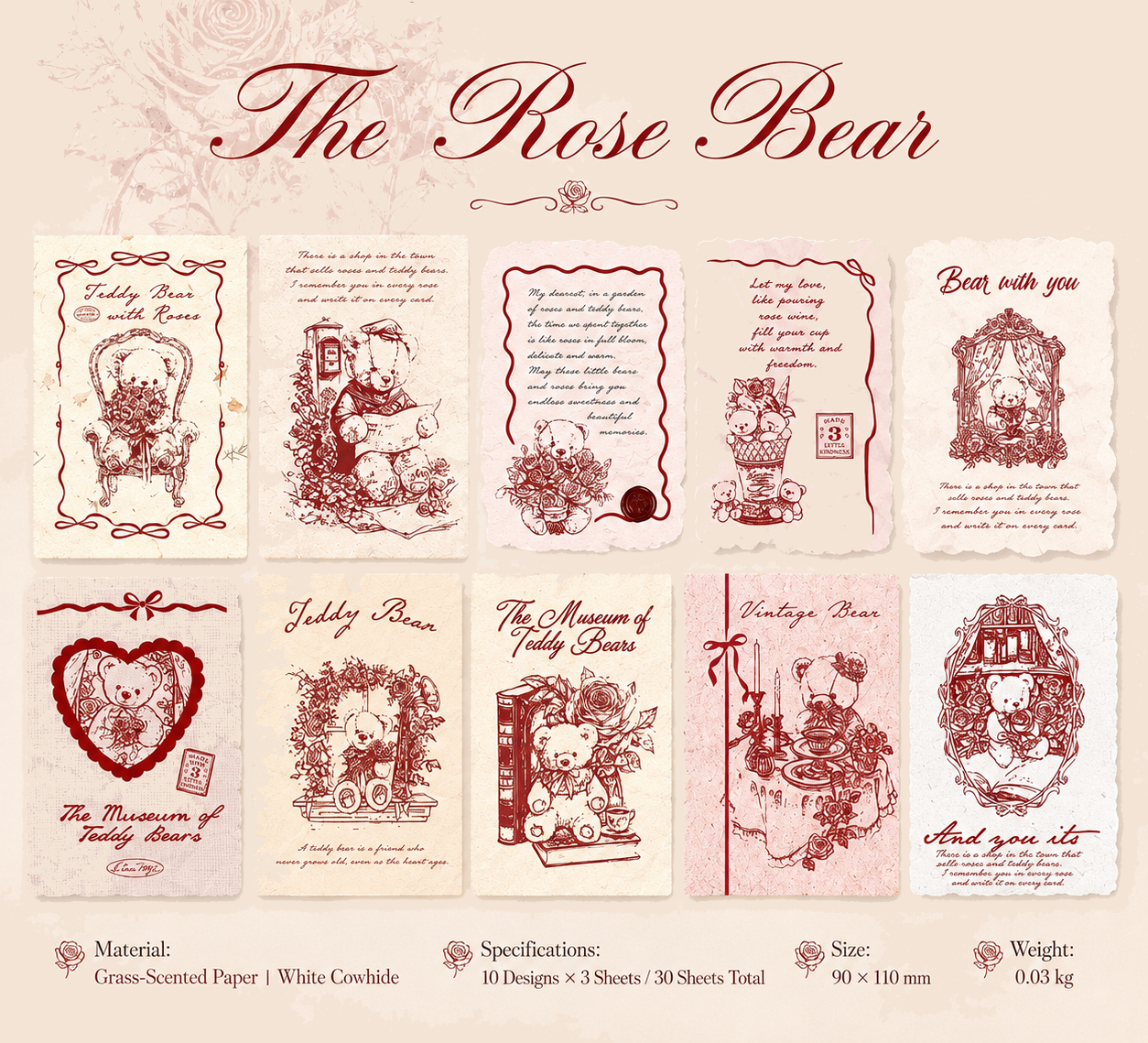 "Mark of Memories" Series Light Retro Sticker by mr.paper - lifestyle stationery view for scrapbook decoration | Lumiyear