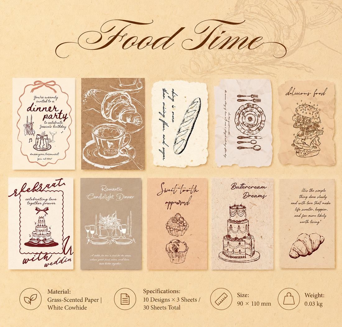 "Mark of Memories" Series Light Retro Sticker Pack by mr.paper - inside detail for scrapbook decoration | Lumiyear
