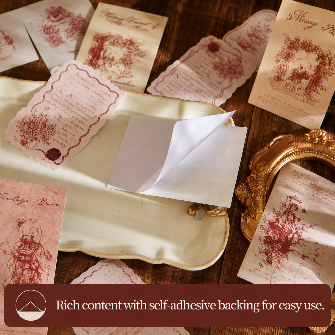 "Mark of Memories" Series Light Retro Sticker Pack by mr.paper - color option view for scrapbook decoration | Lumiyear
