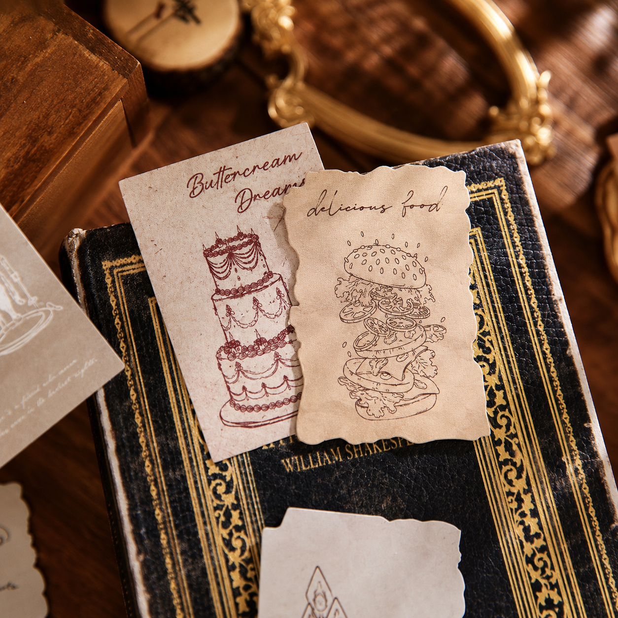 "Mark of Memories" Series Light Retro Sticker Pack by mr.paper - color option view for scrapbook decoration | Lumiyear