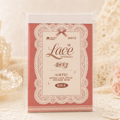 "Lace Aesthetics" Retro Sticker Book Series