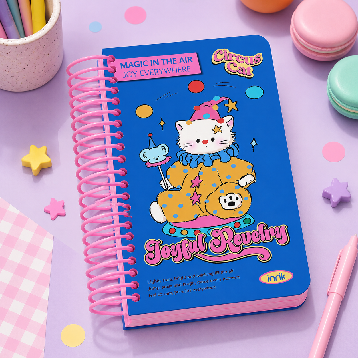 Illustrated 48K Spiral Notebook by inrik - inside detail for journaling notebook | Lumiyear