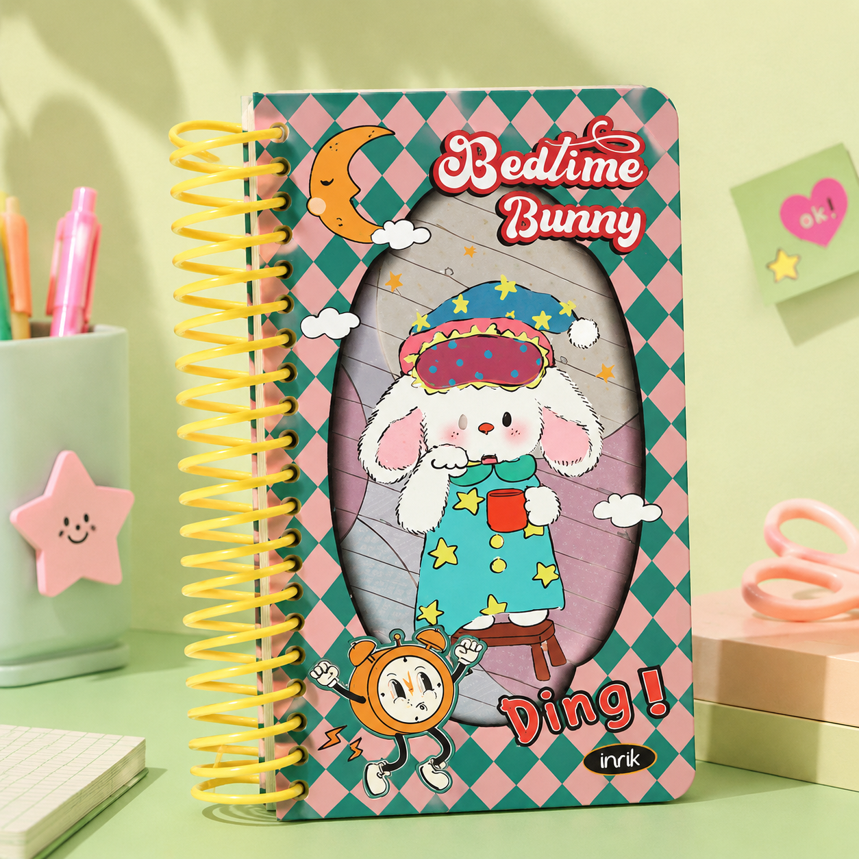 Illustrated 48K Spiral Notebook | Cute Cartoon Daily Planner Journal