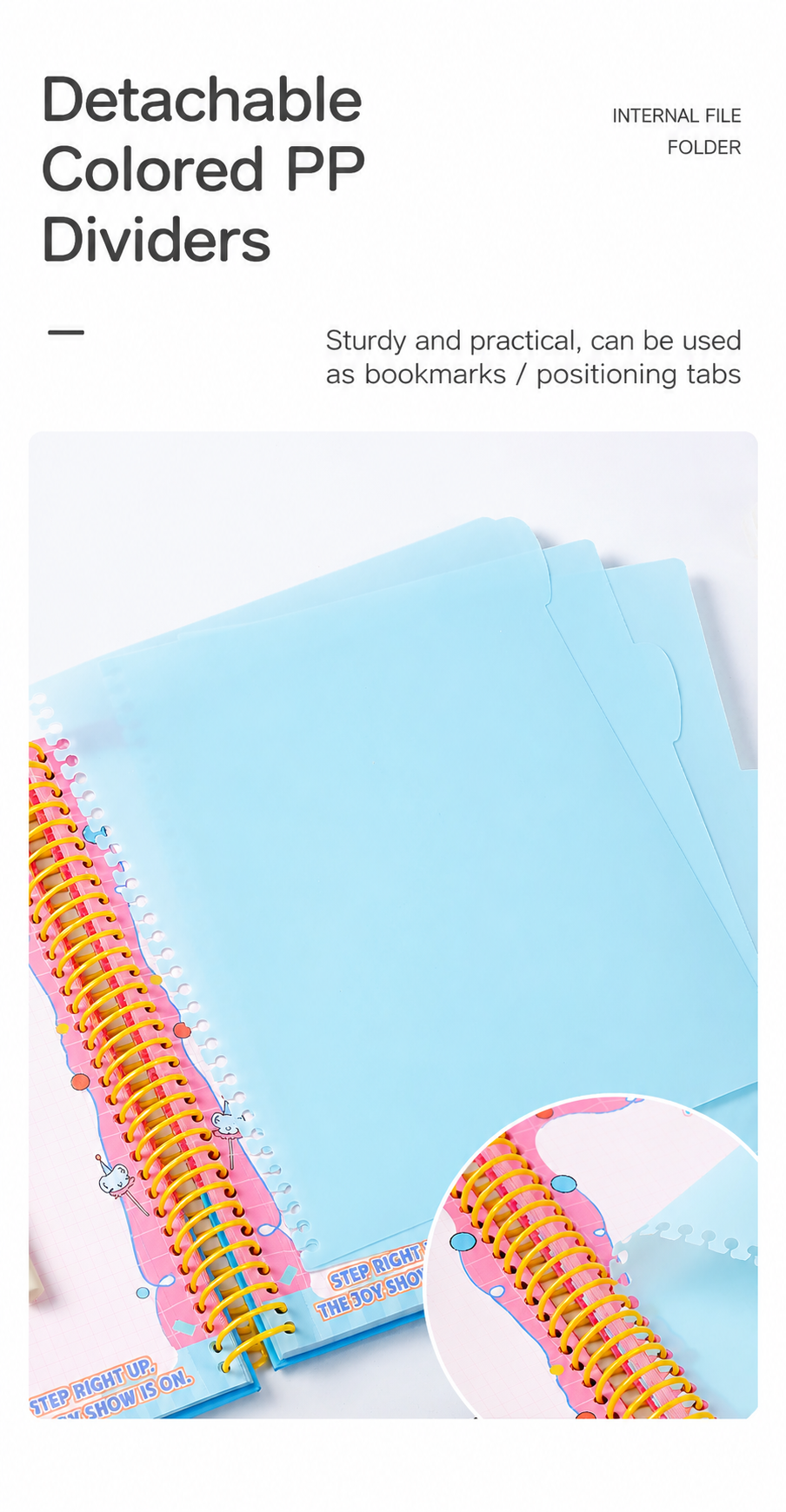 A4 Spiral Notebook with Elastic Band by inrik - color option view for journaling notebook | Lumiyear