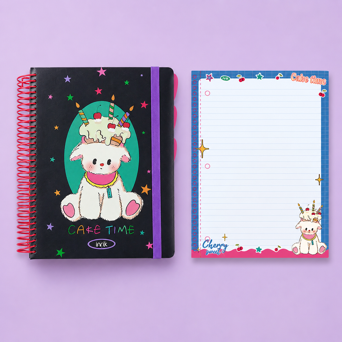 A4 Spiral Notebook with Elastic Band by inrik - color option view for journaling notebook | Lumiyear