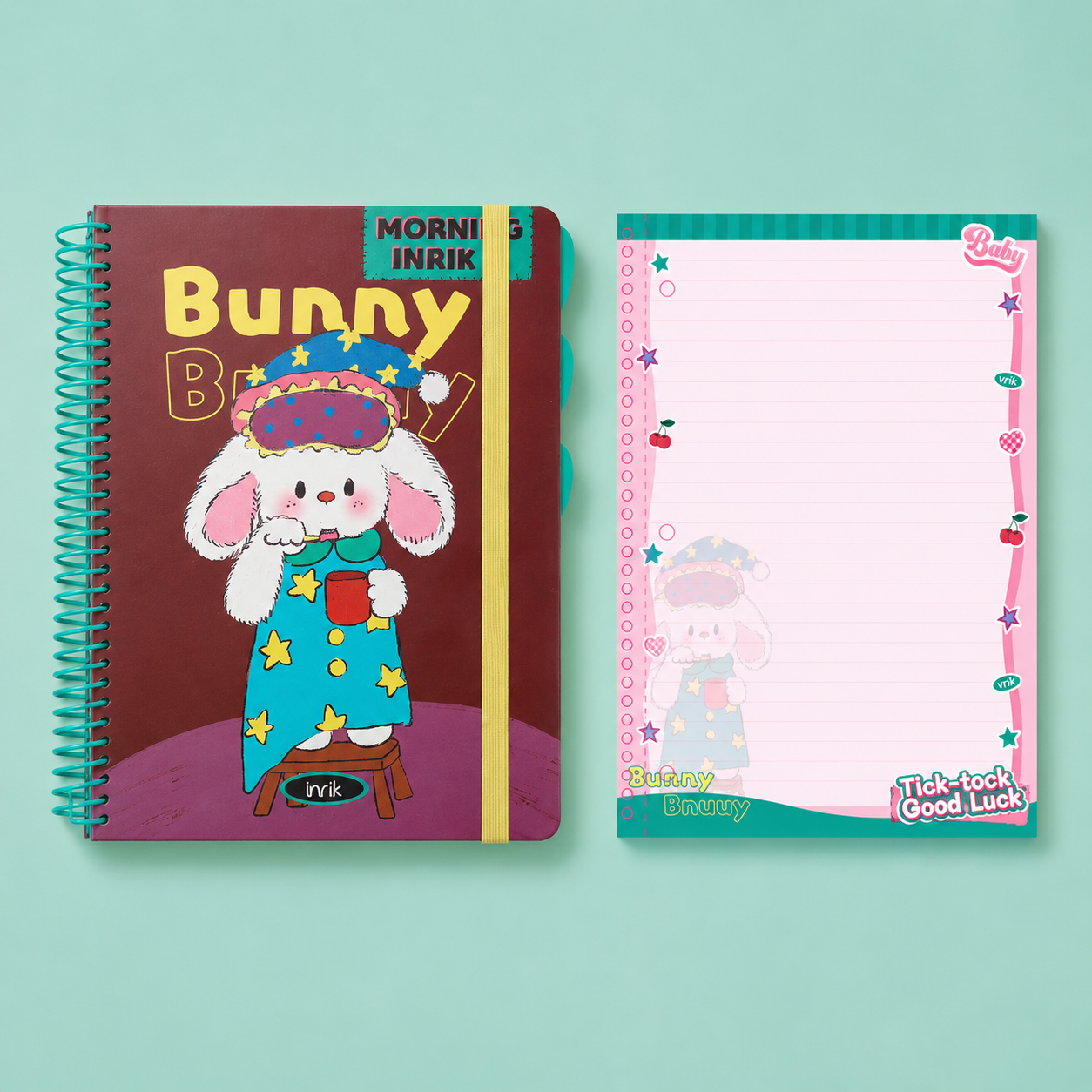 A4 Spiral Notebook with Elastic Band by inrik - color option view for journaling notebook | Lumiyear