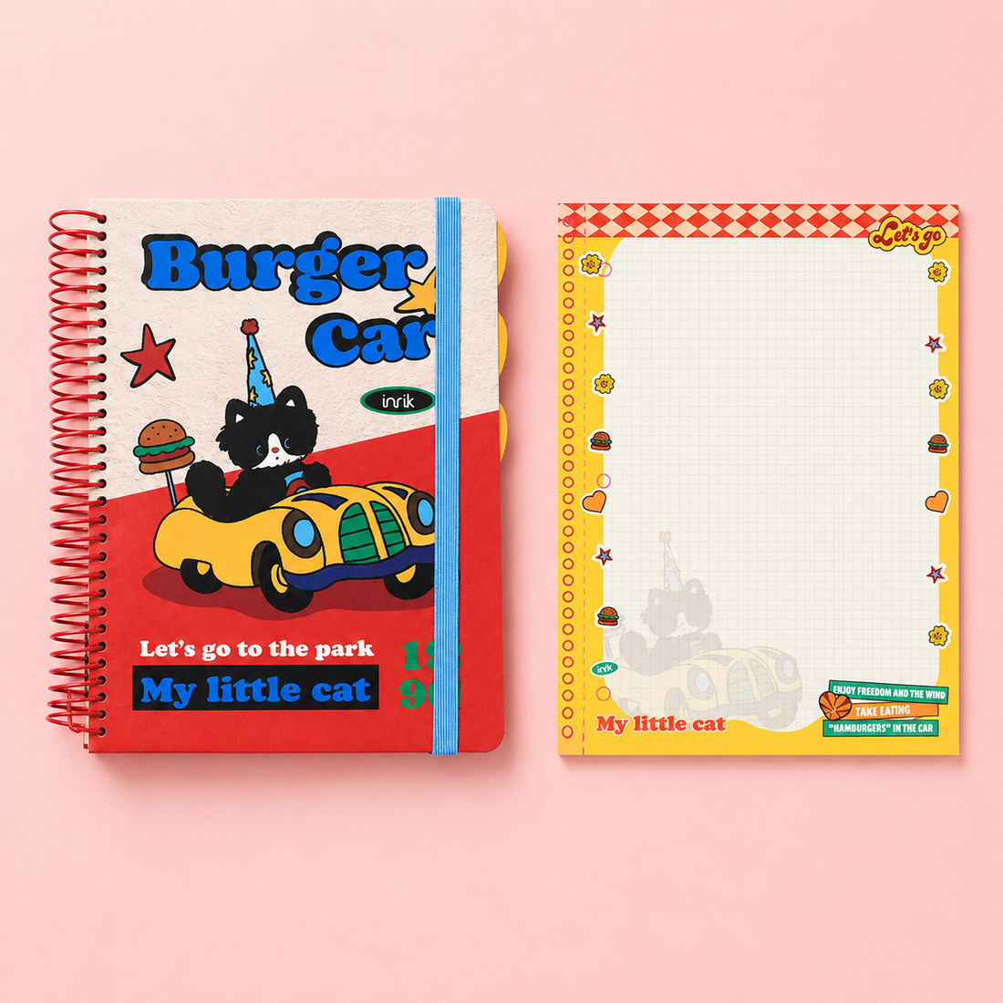 A4 Spiral Notebook with Elastic Band by inrik - color option view for journaling notebook | Lumiyear