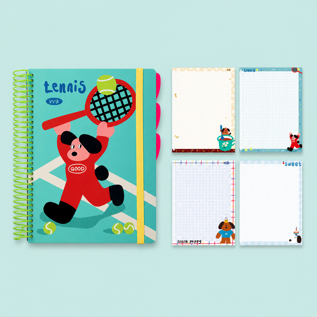 A4 Spiral Notebook with Elastic Band by inrik - color option view for journaling notebook | Lumiyear