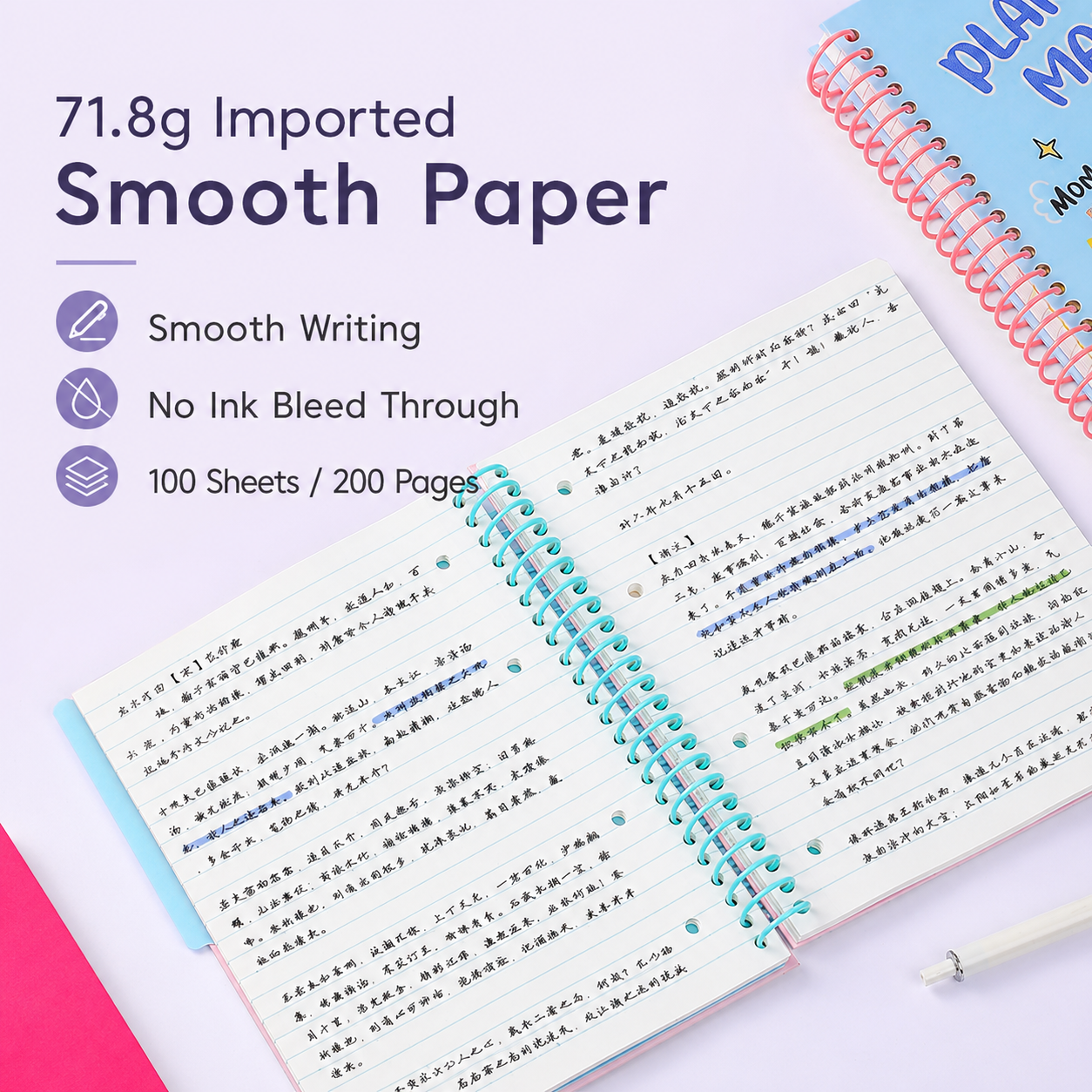 A5 Spiral Notebook with Perforated Pages | Cute Retro American Cartoon Journal