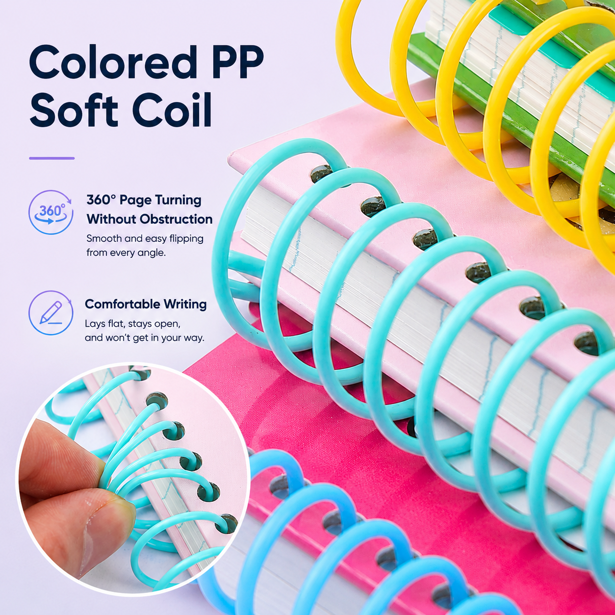 A5 Spiral Notebook with Perforated Pages by inrik - color option view for journaling notebook | Lumiyear