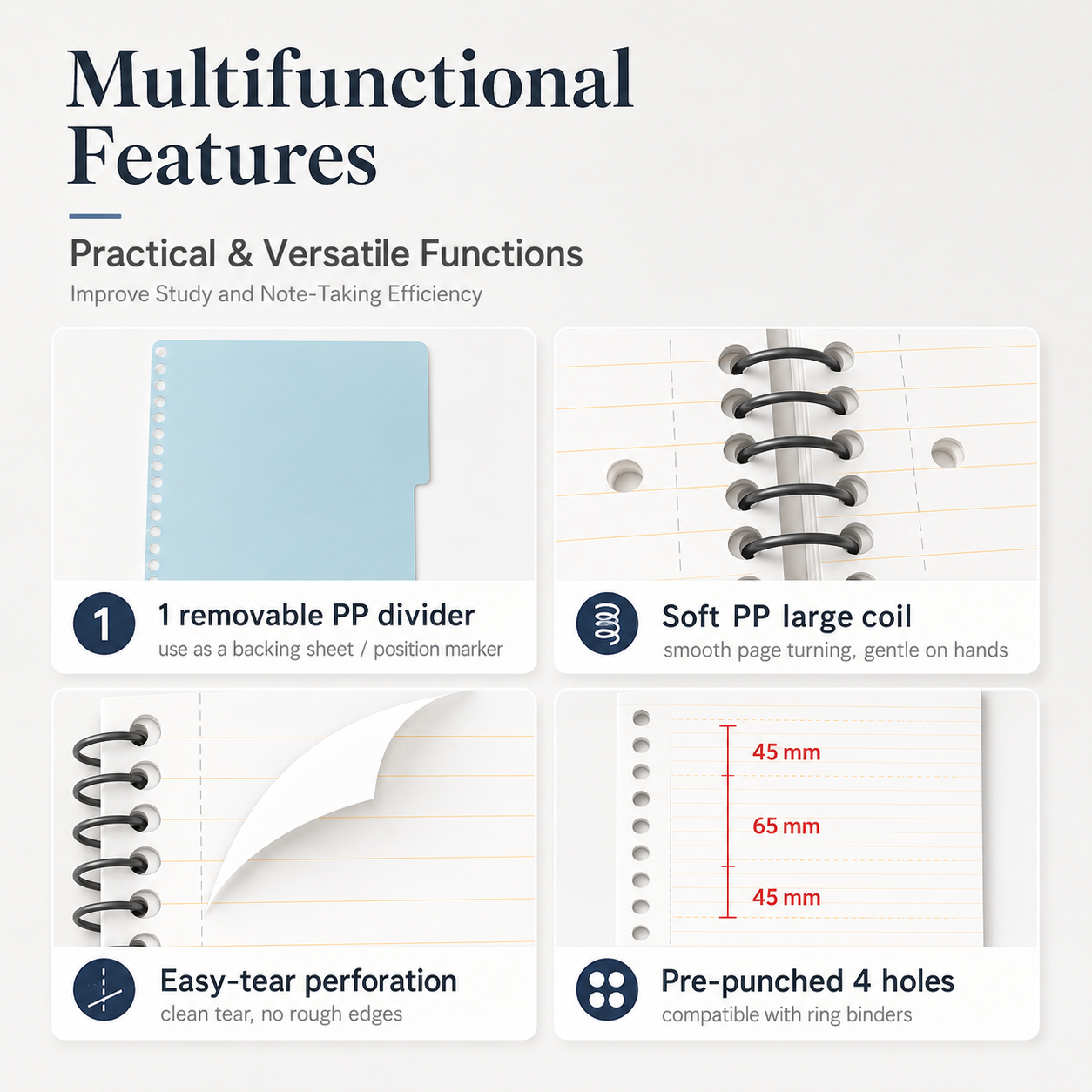 A5 Spiral Notebook with Perforated Pages by inrik - color option view for journaling notebook | Lumiyear