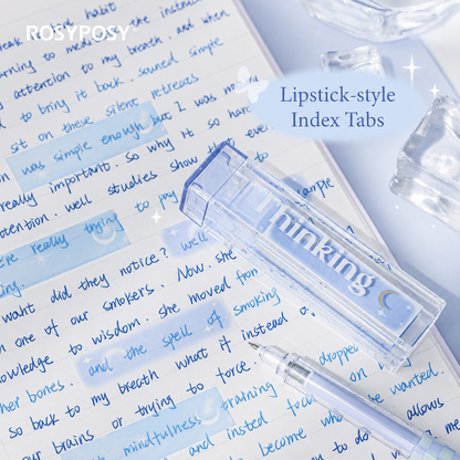 ROSYPOSY Lip Gloss Style Translucent PET Index Tabs Set