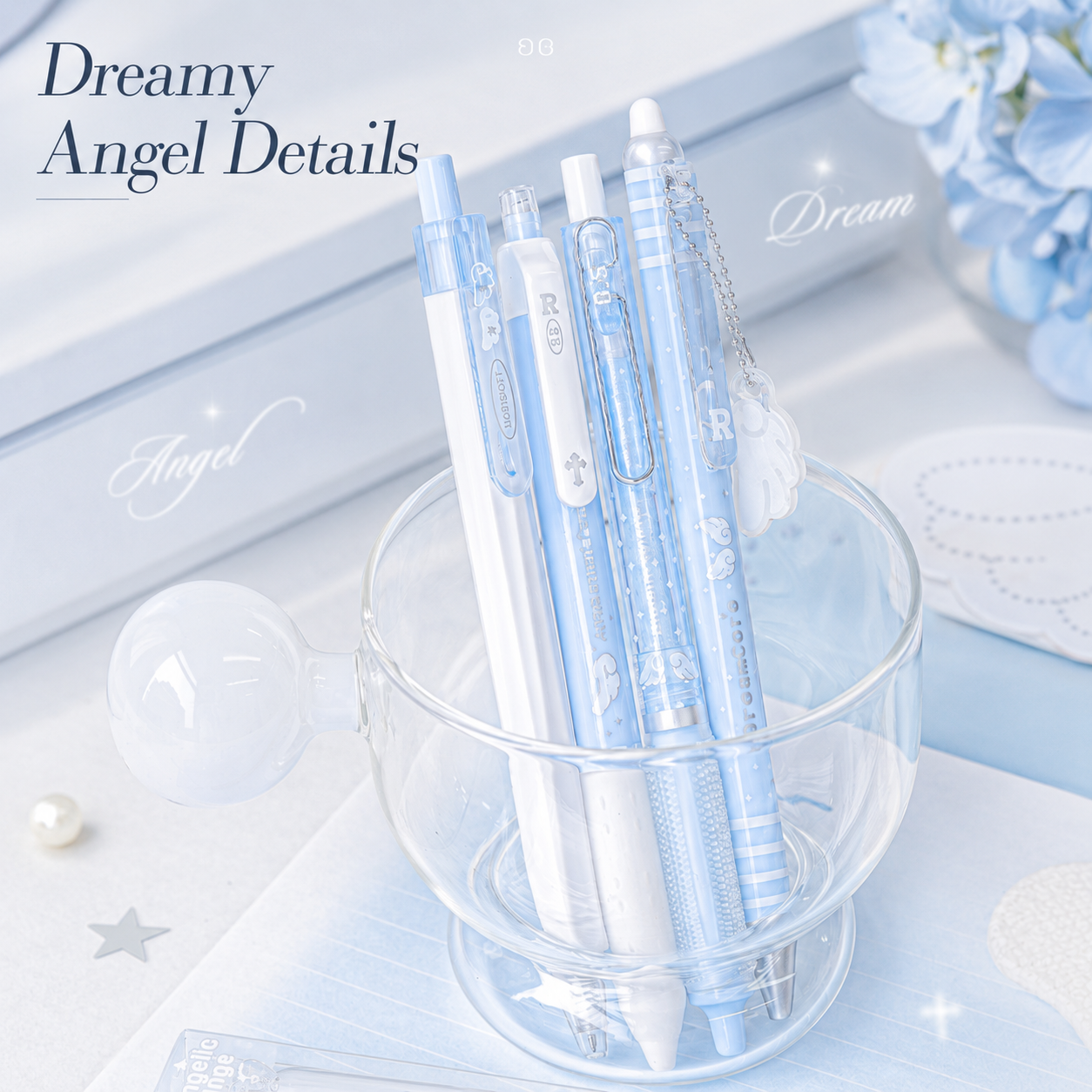 ROSYPOSY Angelic Wings Pearlescent Gel Pen Set by ROSYPOSY - color option view for journaling writing tool | Lumiyear