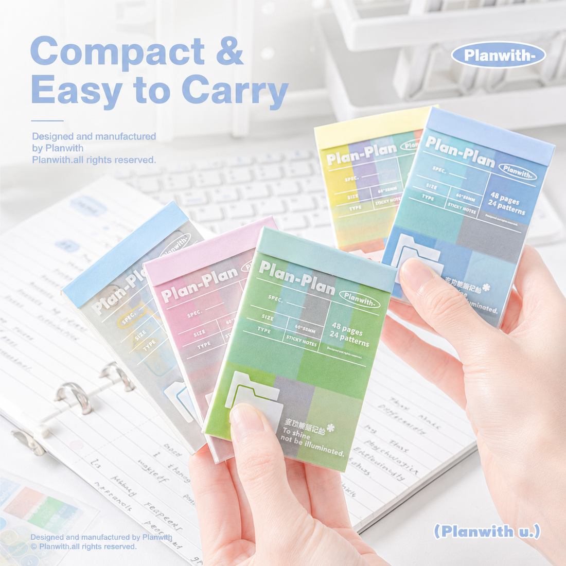 Planwith Multi-Functional Mark Sticky Note Book by Planwith - color option view for aesthetic stationery | Lumiyear