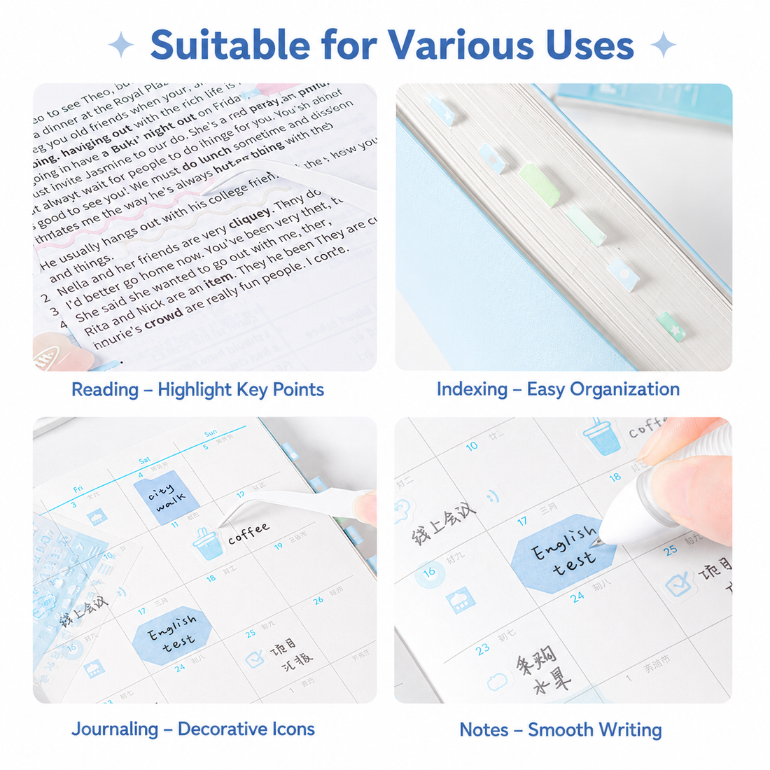 Planwith Multi-Functional Mark Sticky Note Book by Planwith - color option view for aesthetic stationery | Lumiyear