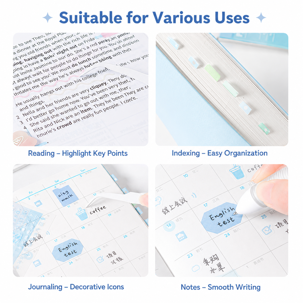 Planwith Multi-Functional Mark Sticky Note Book by Planwith - color option view for aesthetic stationery | Lumiyear