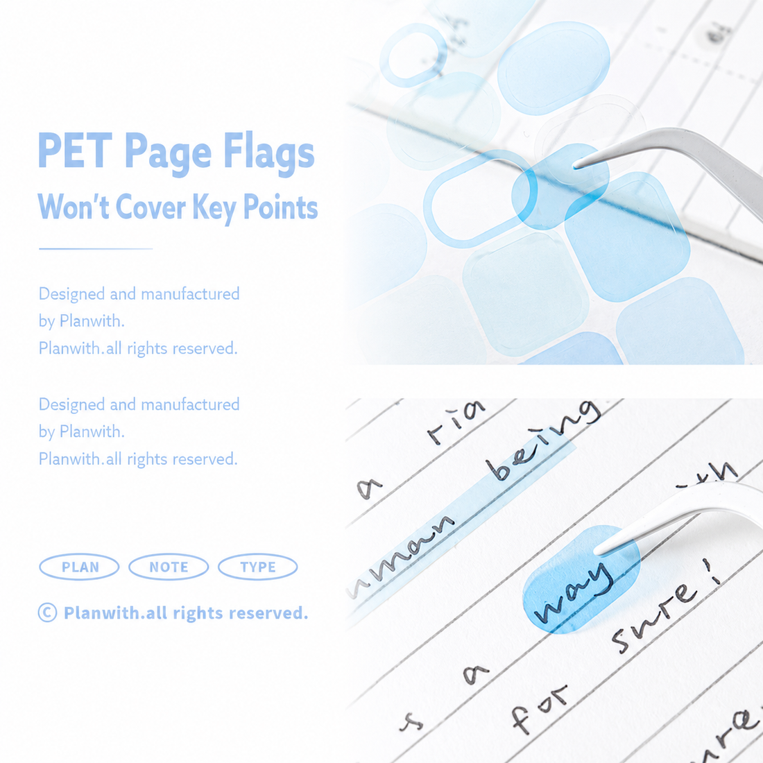 Planwith Multi-Functional Mark Sticky Note Book by Planwith - color option view for aesthetic stationery | Lumiyear