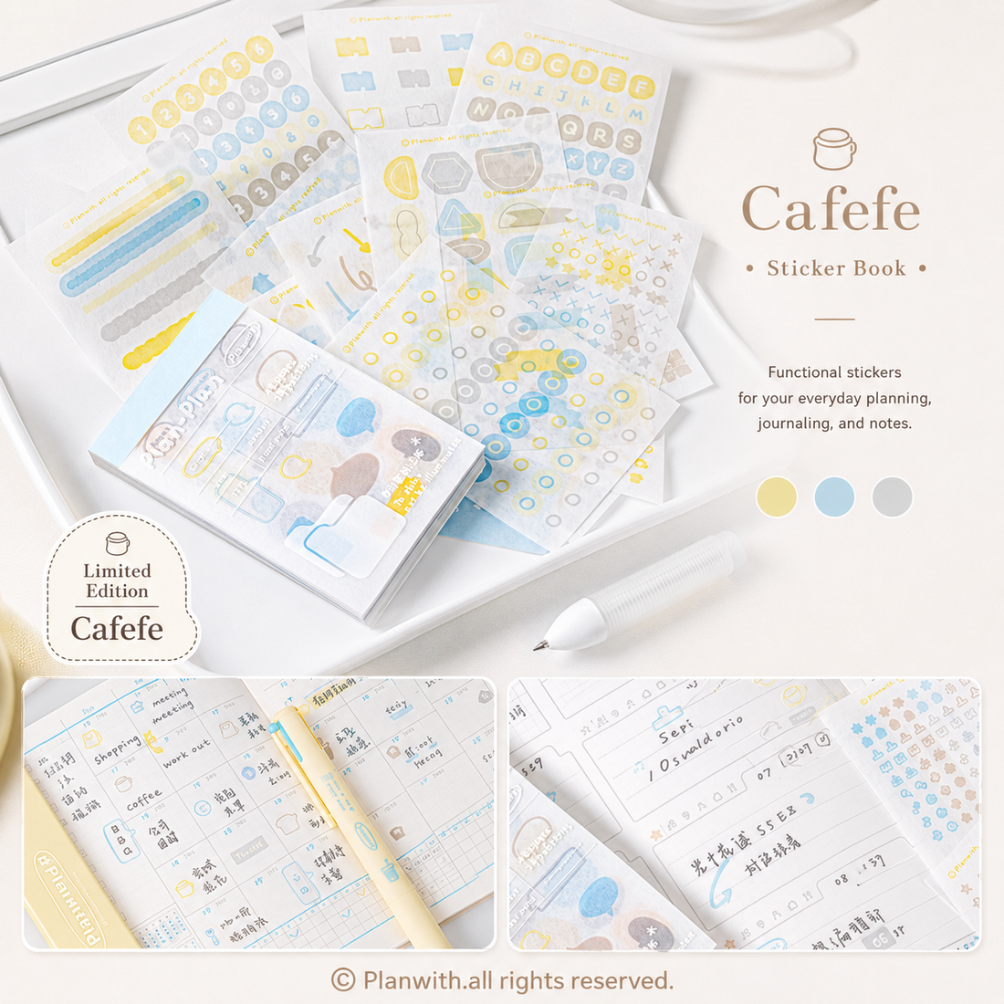 Planwith Multi-Functional Mark Sticky Note Book by Planwith - color option view for aesthetic stationery | Lumiyear