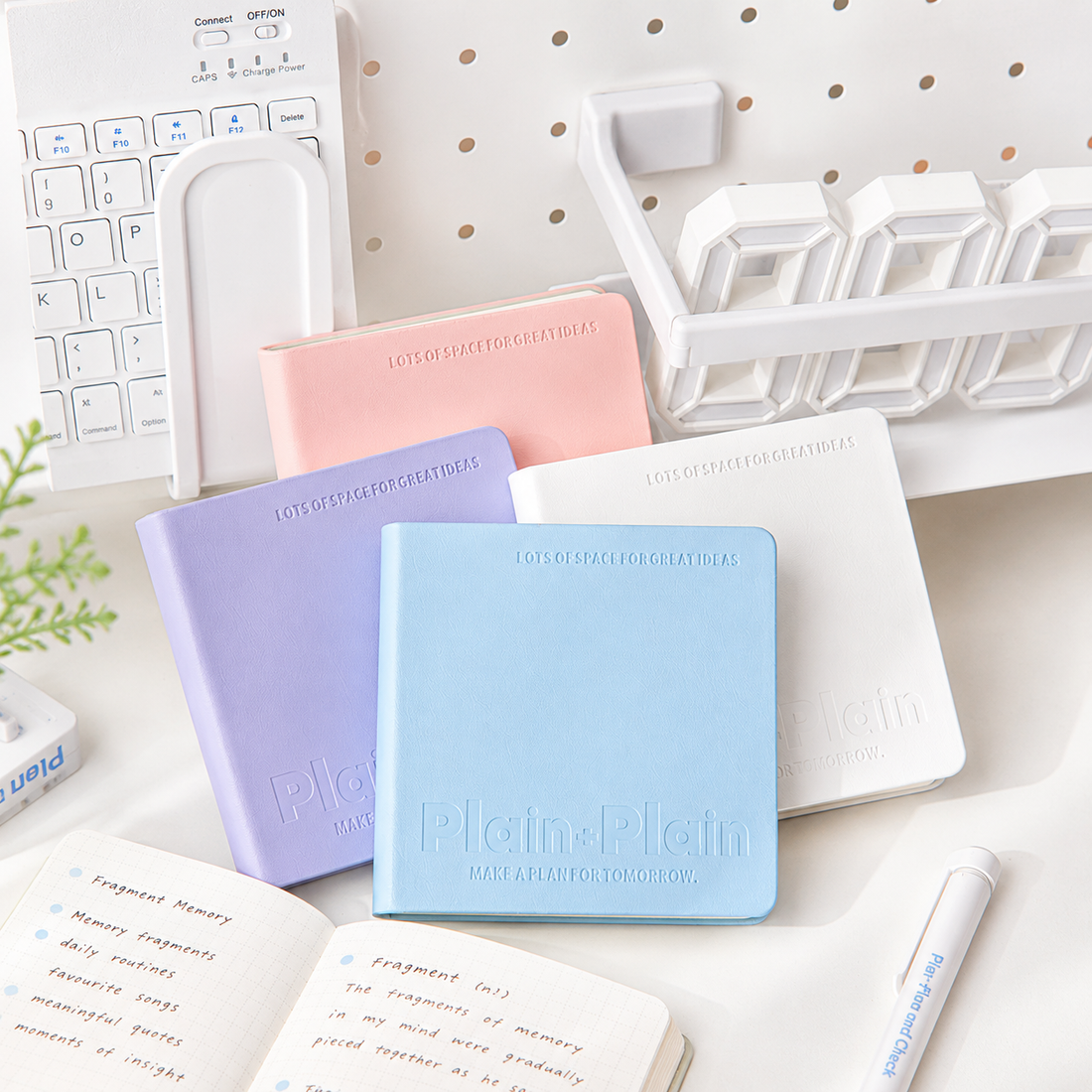 CUBE Series Softcover Square Notebook | Pocket Grid & Blank Journal