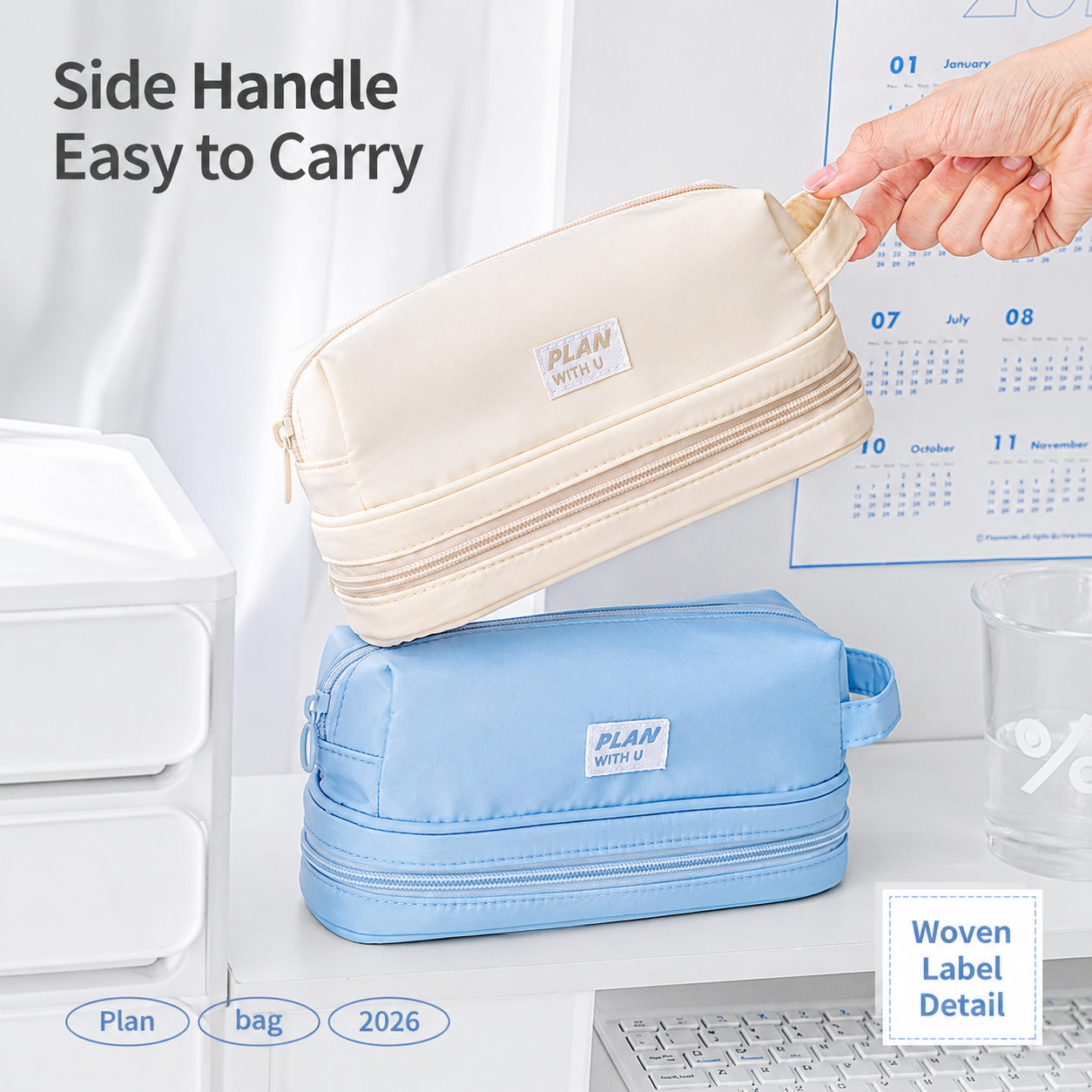 Planwith Expansion 2.0 Accordion Pull-Out Pencil Pouch by Planwith - color option view for journaling writing tool | Lumiyear