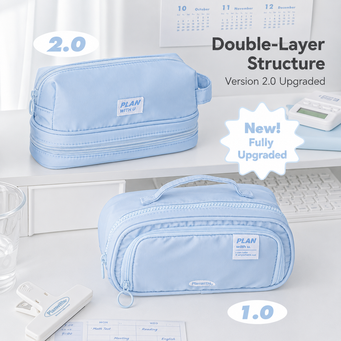 Planwith Expansion 2.0 Accordion Pull-Out Pencil Pouch by Planwith - color option view for journaling writing tool | Lumiyear