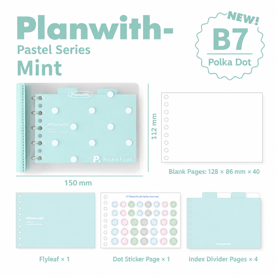Planwith Pastel Series B7 Mini Loose-Leaf Notebook