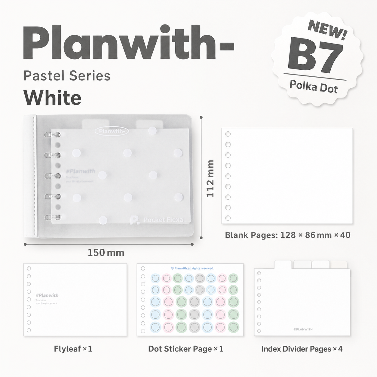 Planwith Pastel Series B7 Mini Loose-Leaf Notebook