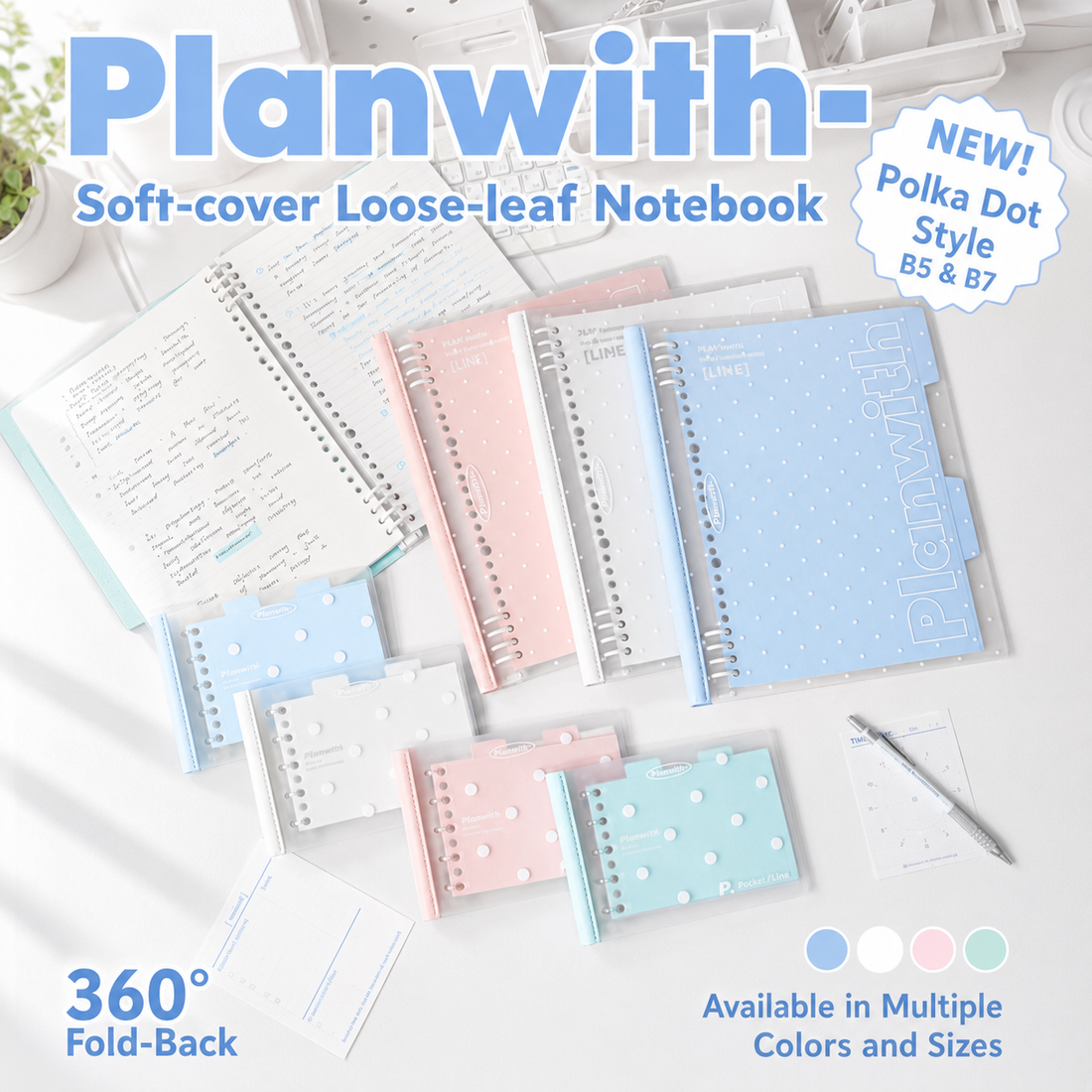 Planwith Pastel Series B7 Mini Loose-Leaf Notebook
