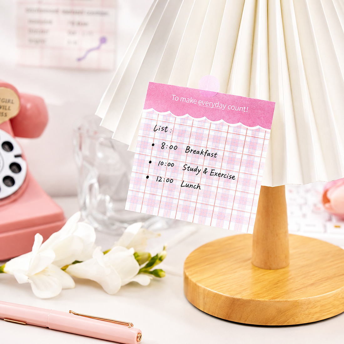 MISSTIME Vintage Plaid Series of Notes Set by MISSTIME - color option view for aesthetic stationery | Lumiyear