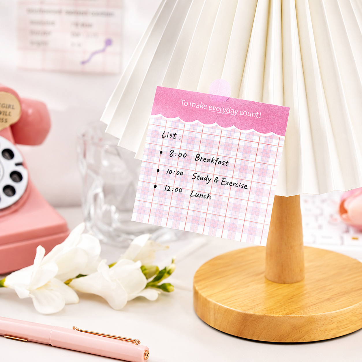 MISSTIME Vintage Plaid Series of Notes Set by MISSTIME - color option view for aesthetic stationery | Lumiyear